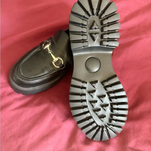 Black Loafers with Silver Buckle - Picture 2 of 4